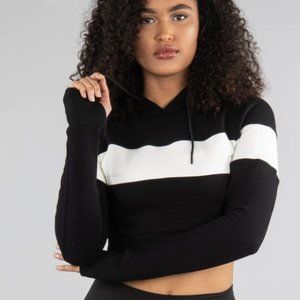 Wanderlust Crop Hoodie - Onyx